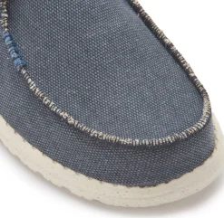 Leinenschuhe|Schnürschuhe|HeyDude Leinenschuh in Übergrößen Blau