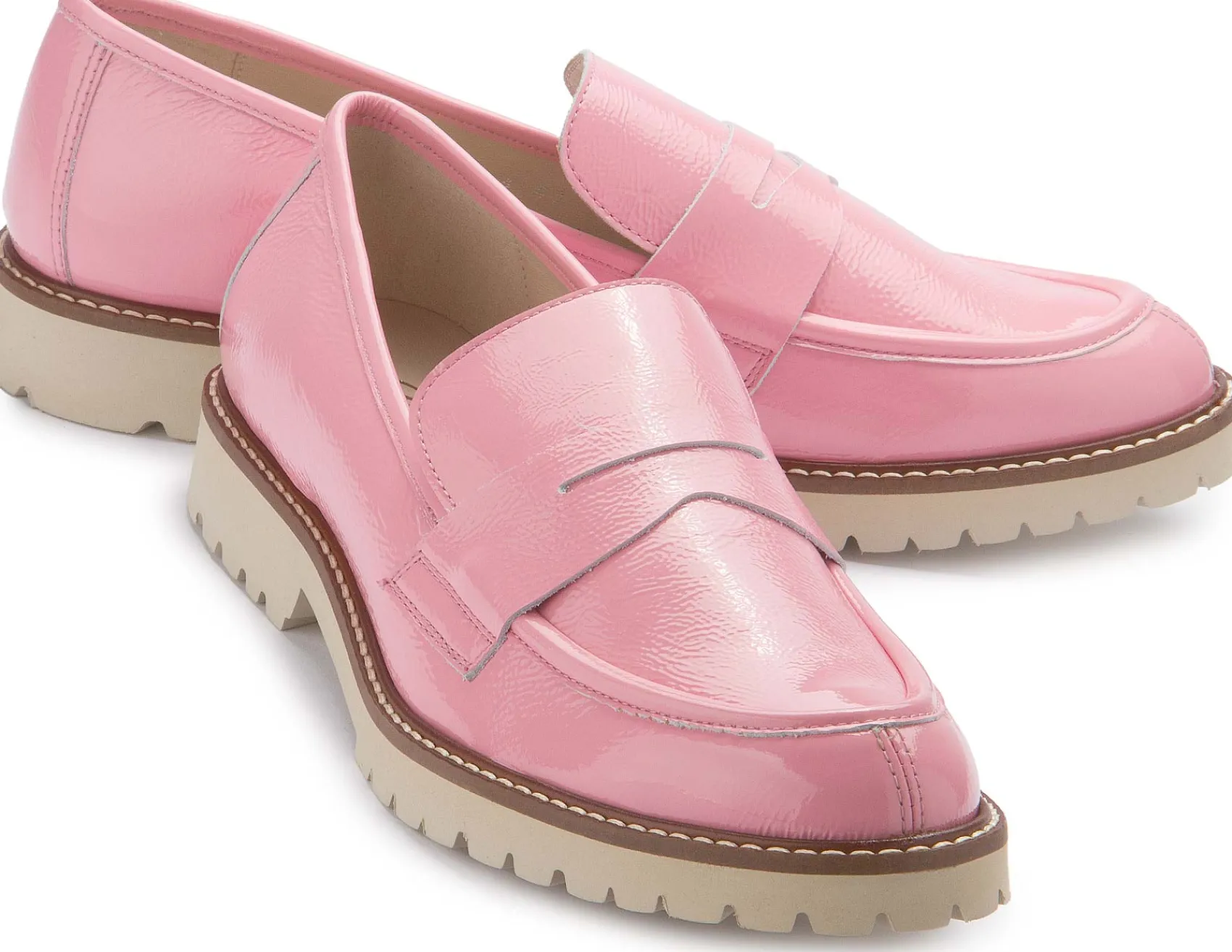 Slipper|Horsch Schuhe Loafer in Übergrößen Rosa