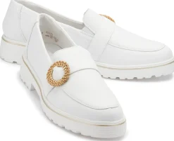 Slipper|Remonte Loafer in Übergrößen Weiß