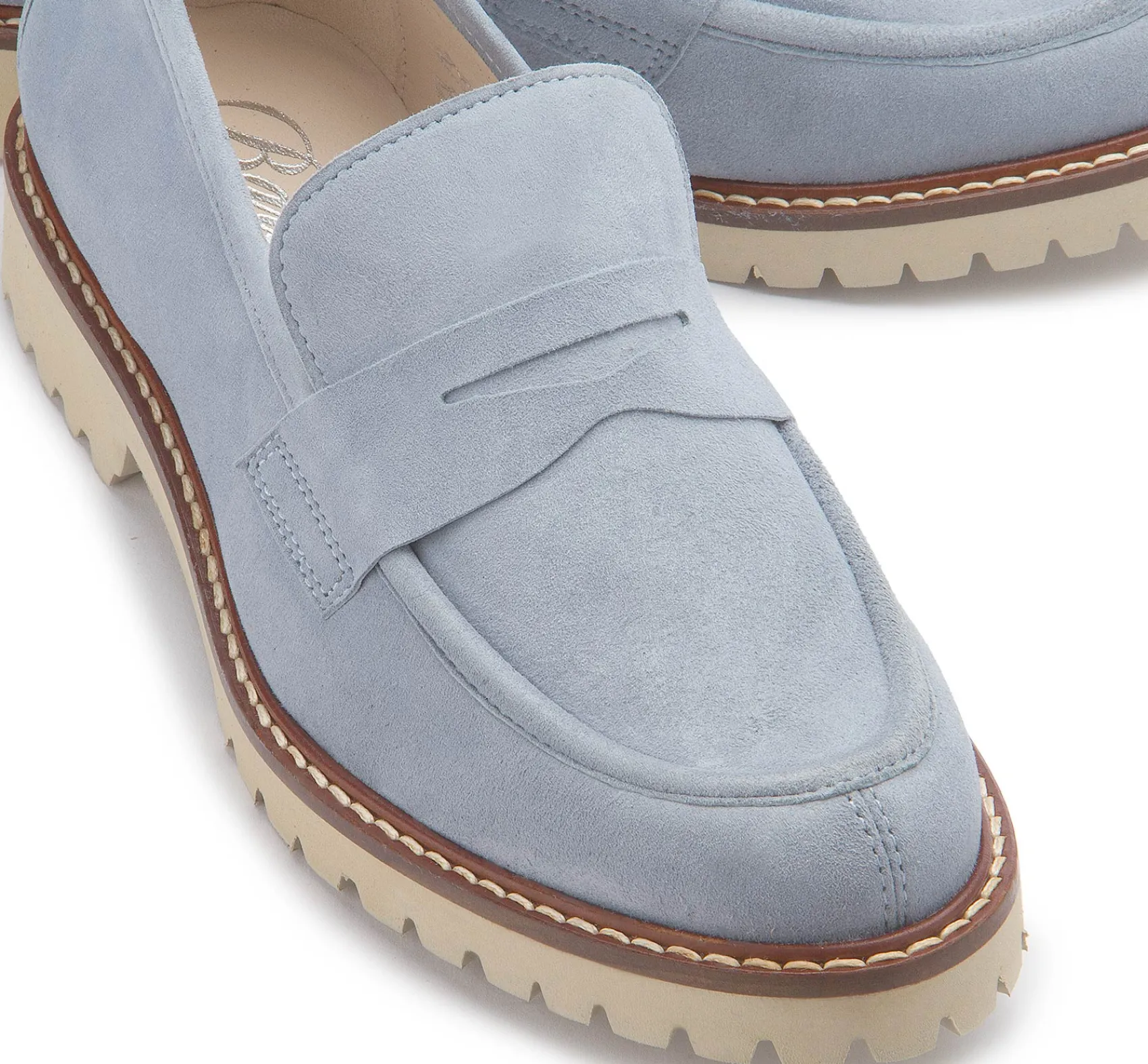 Slipper|Horsch Schuhe Loafer in Übergrößen Blau