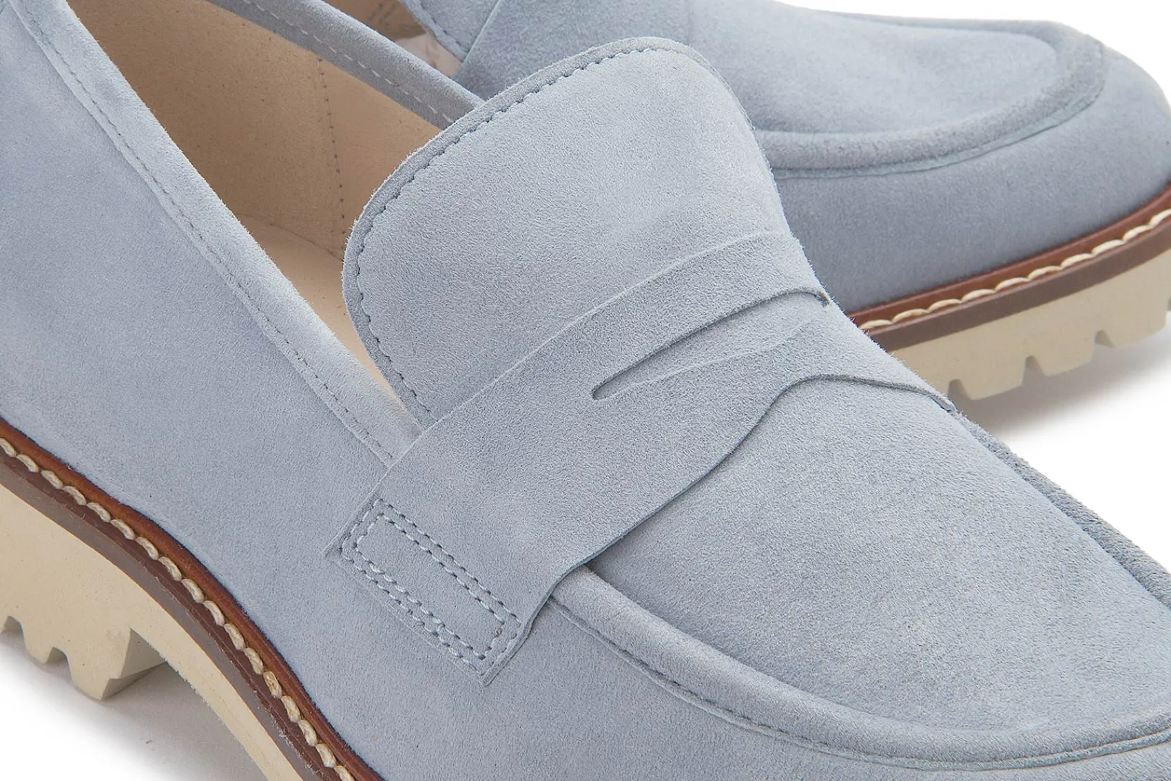 Slipper|Horsch Schuhe Loafer in Übergrößen Blau