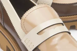Slipper|Horsch Schuhe Loafer in Übergrößen Beige
