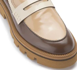 Slipper|Horsch Schuhe Loafer in Übergrößen Beige
