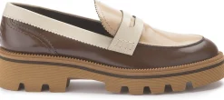 Slipper|Horsch Schuhe Loafer in Übergrößen Beige