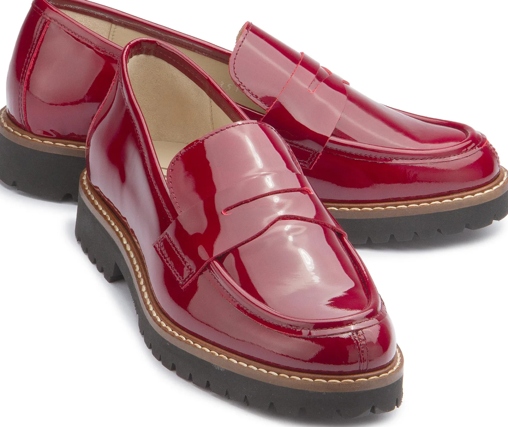 Slipper|Horsch Schuhe Loafer in Untergrößen Rot
