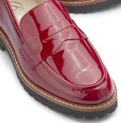 Slipper|Horsch Schuhe Loafer in Untergrößen Rot