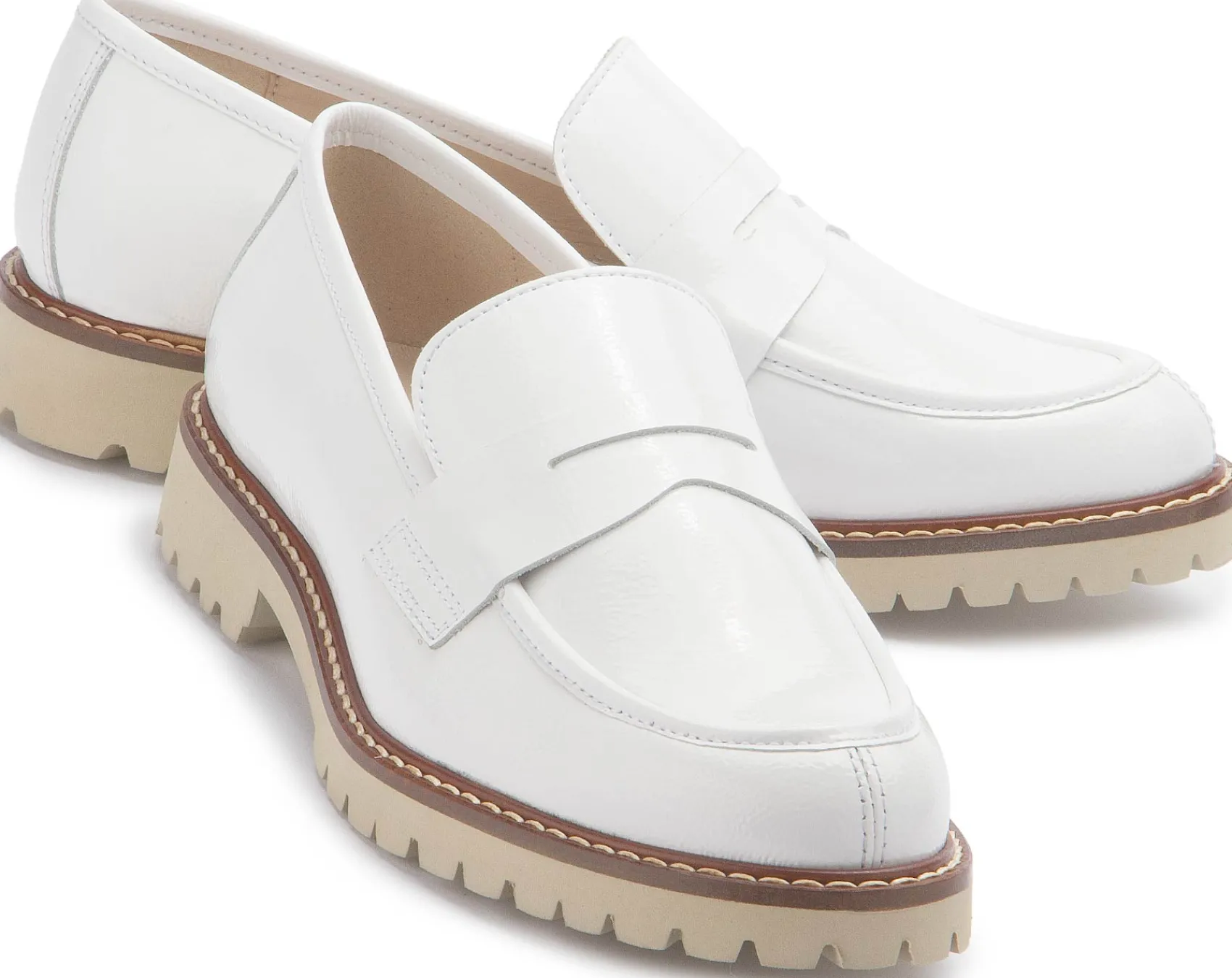 Slipper|Horsch Schuhe Loafer in Untergrößen Weiß