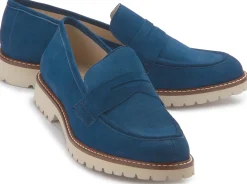 Slipper|Horsch Schuhe Loafer in Untergrößen Blau