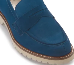 Slipper|Horsch Schuhe Loafer in Untergrößen Blau