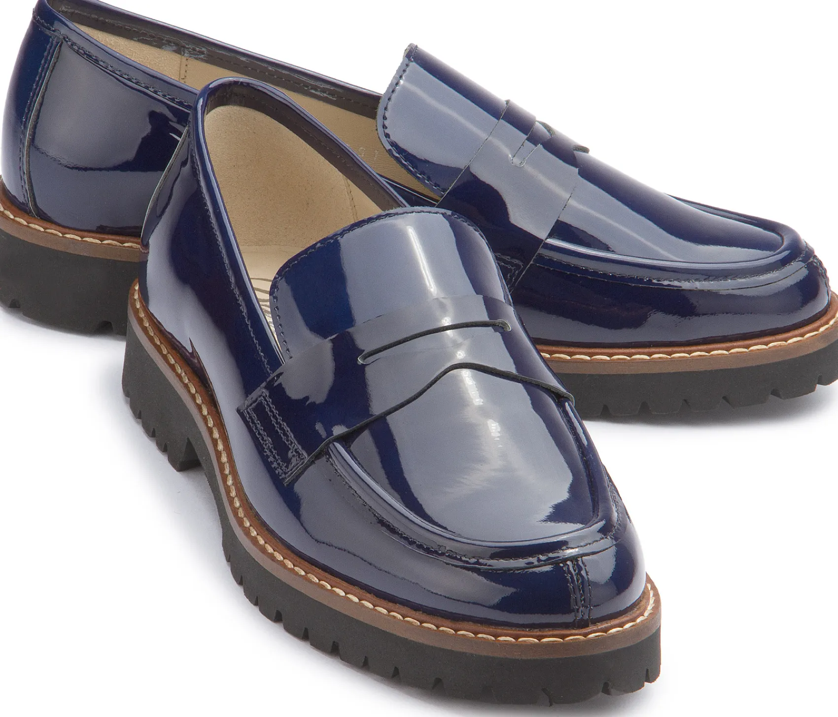 Slipper|Horsch Schuhe Loafer in Untergrößen Blau