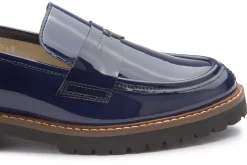 Slipper|Horsch Schuhe Loafer in Untergrößen Blau