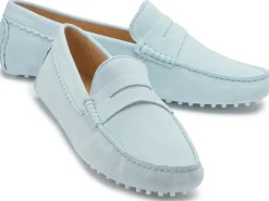 Slipper|Horsch Schuhe Mokassin in Übergrößen Blau