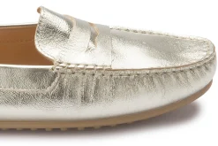 Slipper|Horsch Schuhe Mokassin in Übergrößen Gold