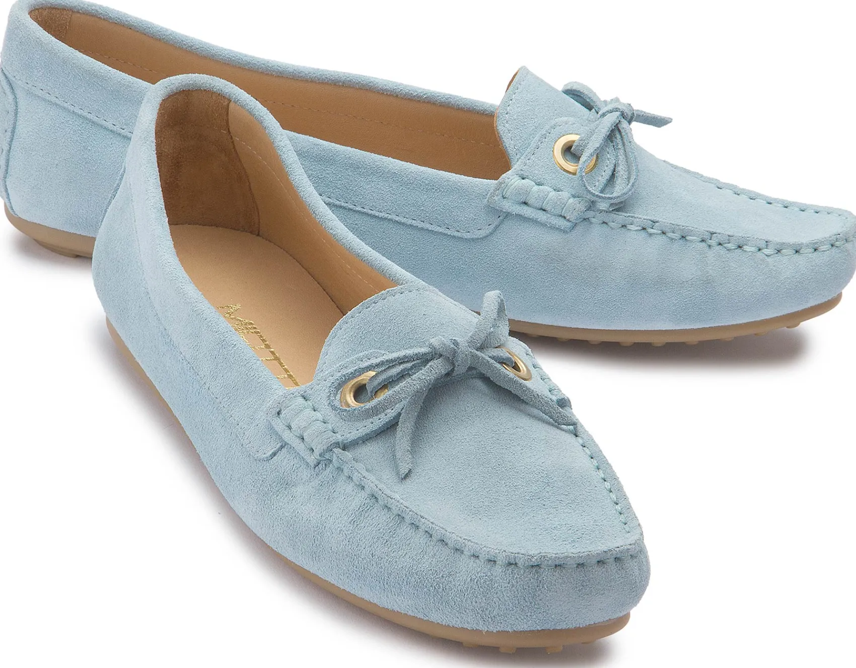 Slipper|Horsch Schuhe Mokassin in Übergrößen Blau