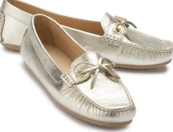 Slipper|Horsch Schuhe Mokassin in Übergrößen Gold