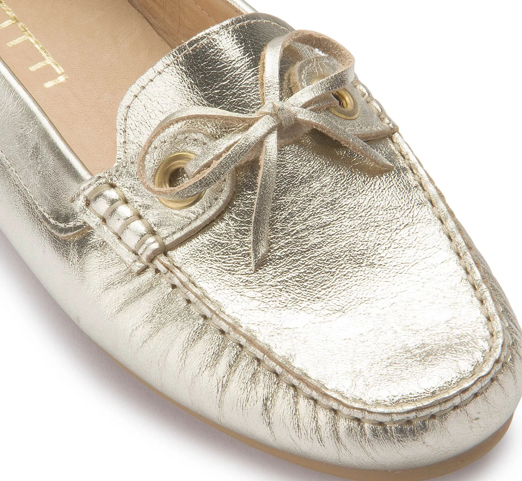 Slipper|Horsch Schuhe Mokassin in Übergrößen Gold
