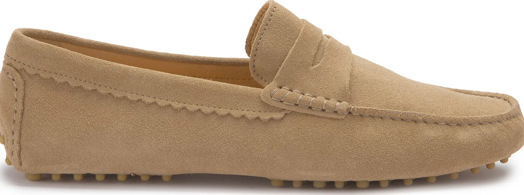 Slipper|Horsch Schuhe Mokassin in Übergrößen Beige