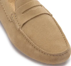 Slipper|Horsch Schuhe Mokassin in Übergrößen Beige