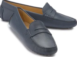 Slipper|Horsch Schuhe Mokassin in Übergrößen Blau