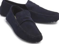 Slipper|Horsch Schuhe Mokassin in Übergrößen Blau