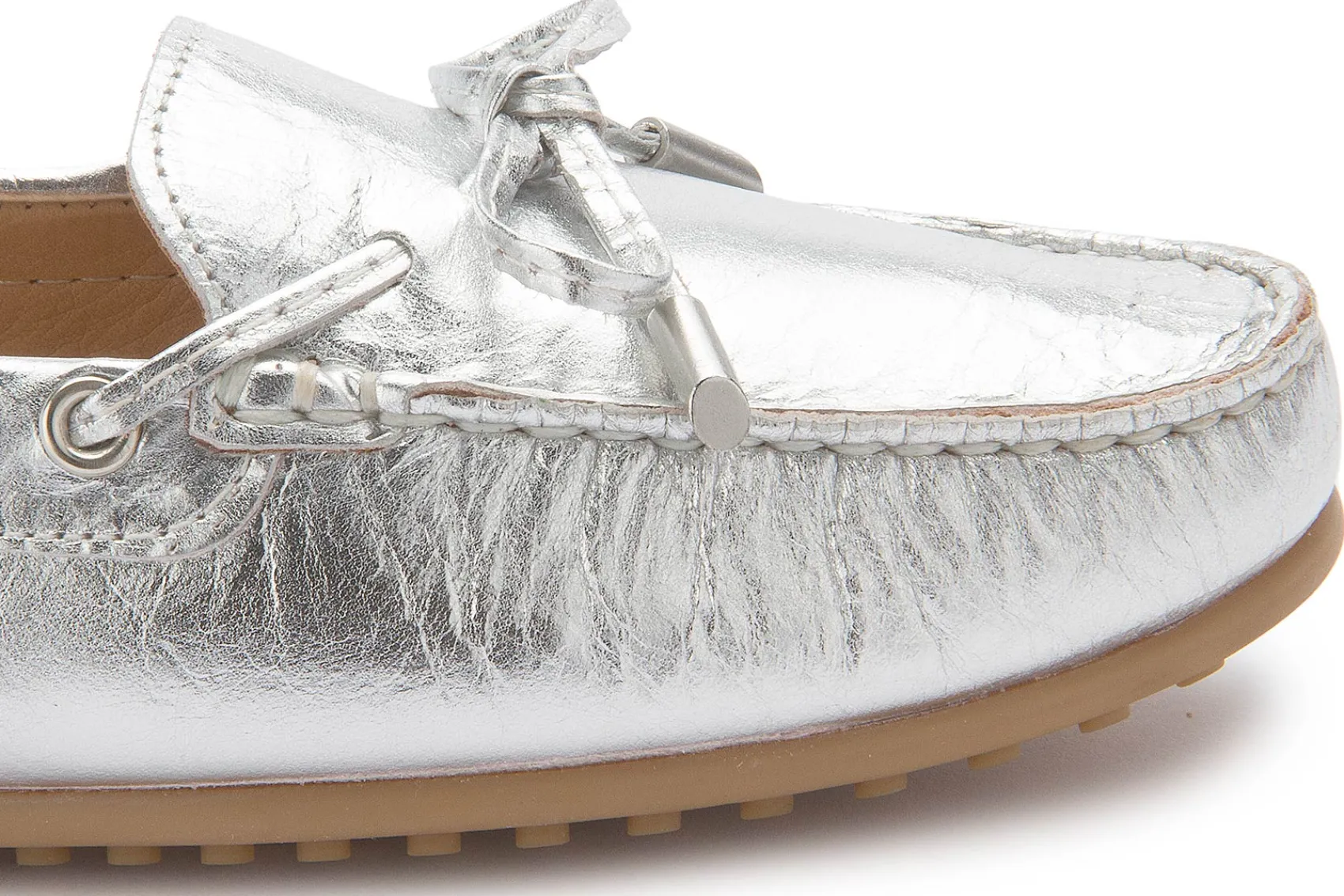 Slipper|Horsch Schuhe Mokassin in Untergrößen Silber