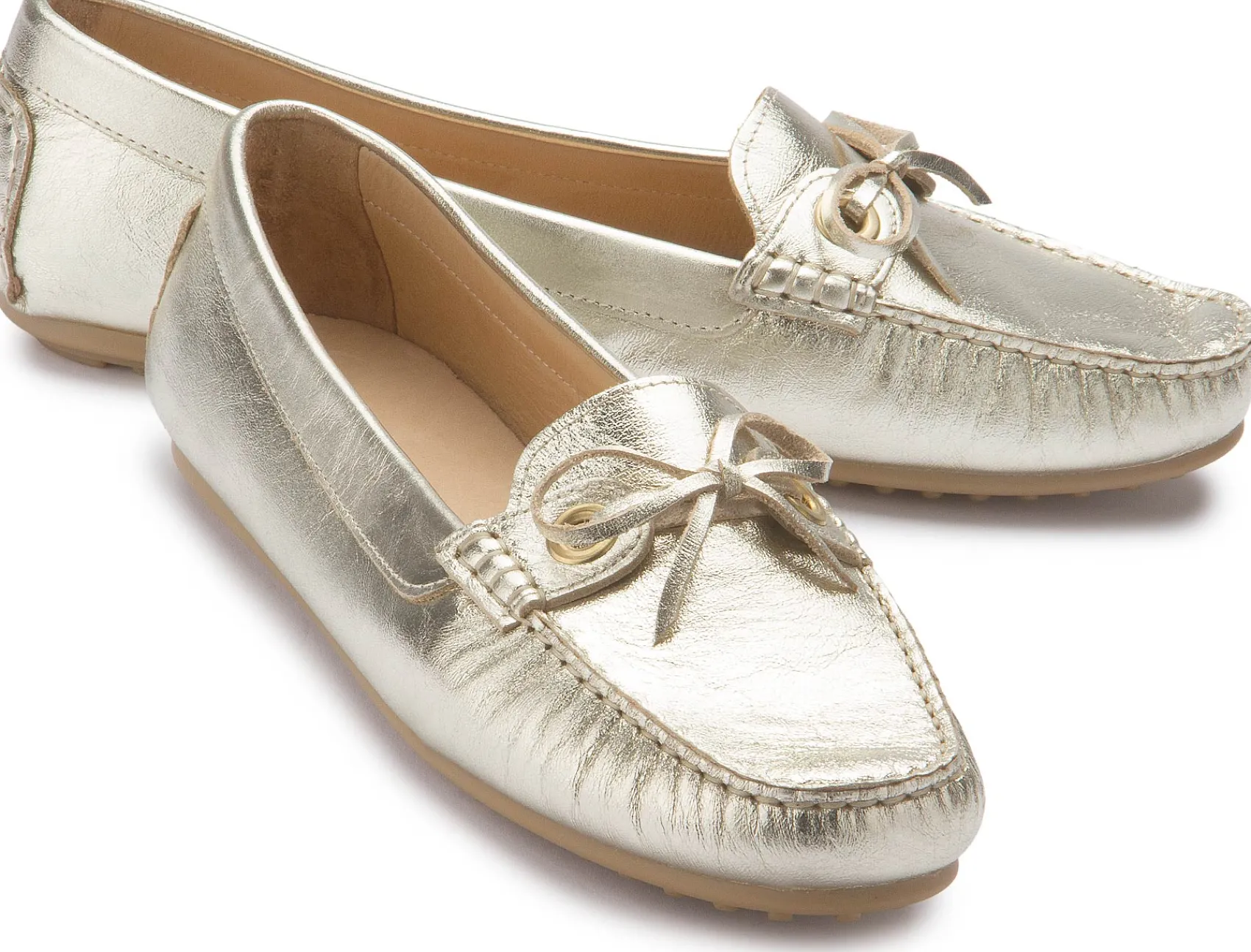 Slipper|Horsch Schuhe Mokassin in Untergrößen Gold