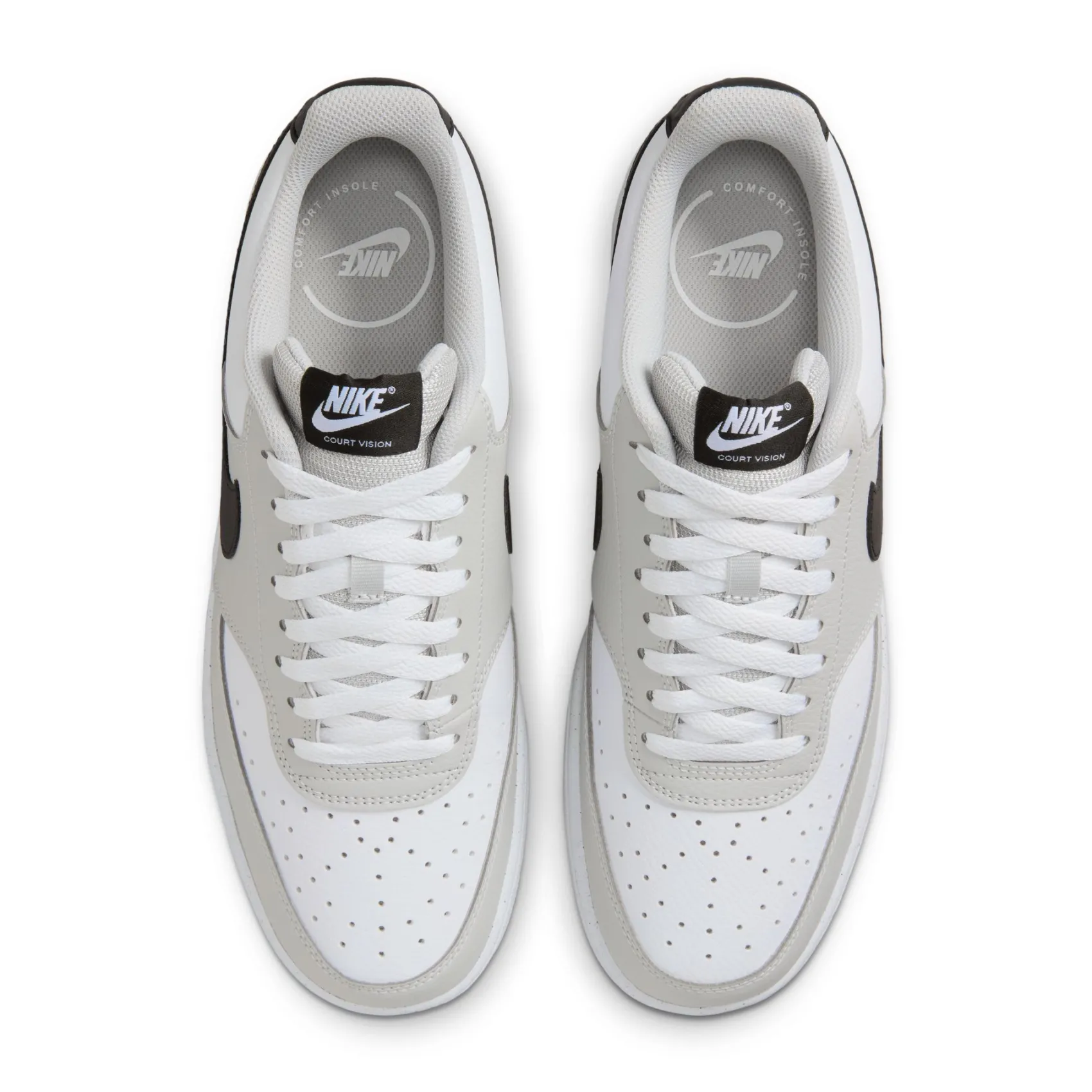 Sneaker|Schnürschuhe|nike Court Vision Low in Übergrößen Grau