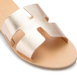 Pantoletten|Horsch Schuhe Pantolette in Übergrößen Gold