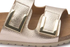 Sandalen|Pantoletten|Horsch Schuhe Pantolette in Übergrößen Gold