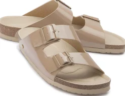 Sandalen|Pantoletten|Horsch Schuhe Pantolette in Übergrößen Beige