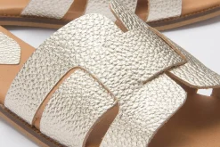 Sandalen|Pantoletten|Horsch Schuhe Pantolette in Übergrößen Gold