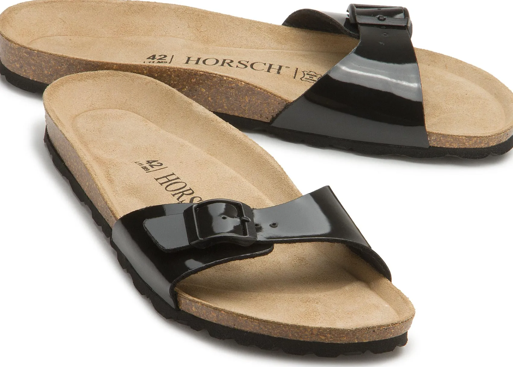 Sandalen|Pantoletten|Horsch Schuhe Pantolette in Übergrößen Schwarz