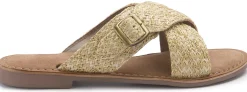 Sandalen|Pantoletten|Horsch Schuhe Pantolette in Übergrößen Beige