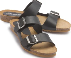 Sandalen|Pantoletten|Horsch Schuhe Pantolette in Übergrößen Schwarz