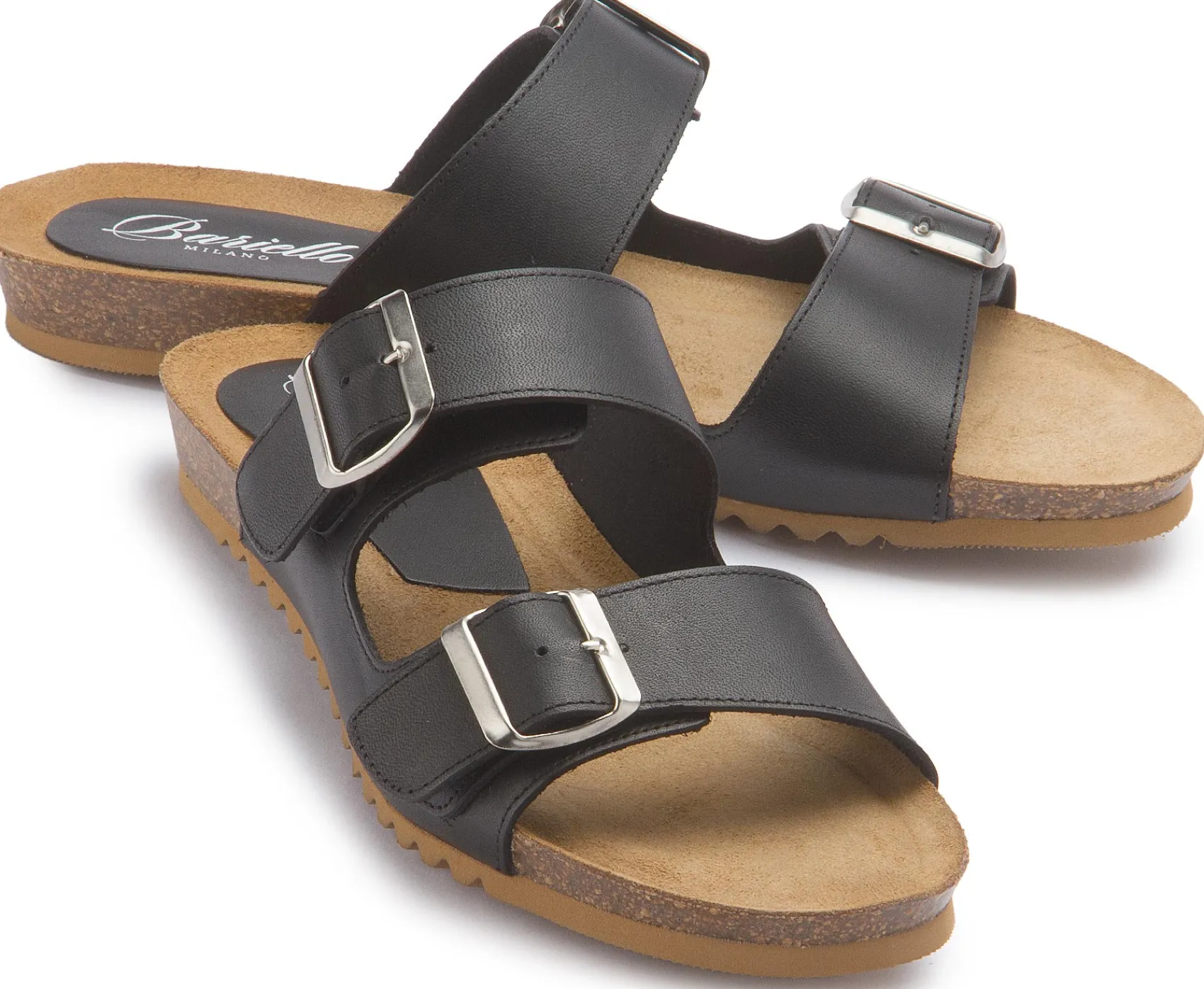 Sandalen|Pantoletten|Horsch Schuhe Pantolette in Übergrößen Schwarz