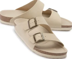 Sandalen|Pantoletten|Horsch Schuhe Pantolette in Übergrößen Beige