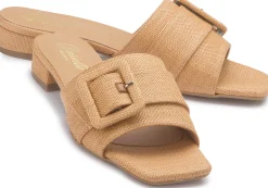 Sandalen|Pantoletten|Horsch Schuhe Pantolette in Übergrößen Beige