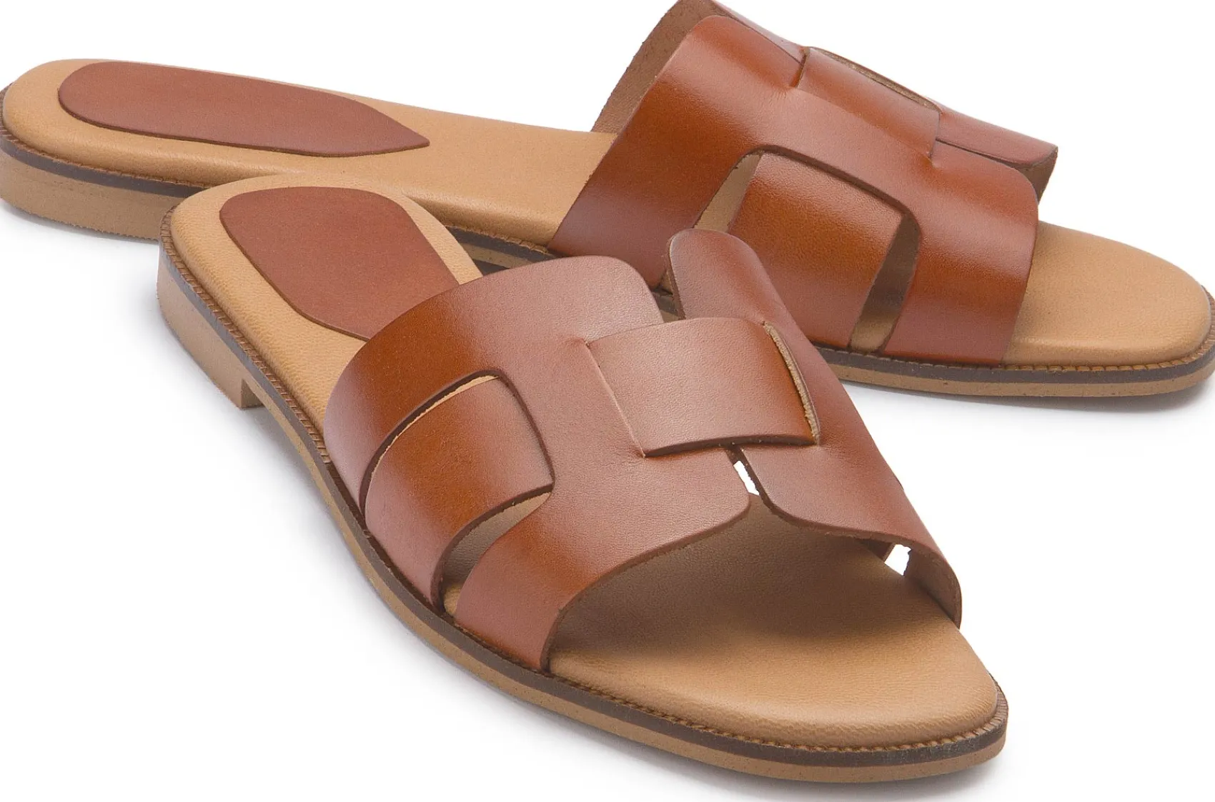 Sandalen|Pantoletten|Horsch Schuhe Pantolette in Übergrößen Braun