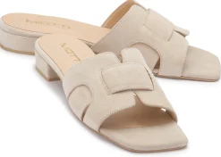 Sandalen|Pantoletten|Horsch Schuhe Pantolette in Übergrößen Beige