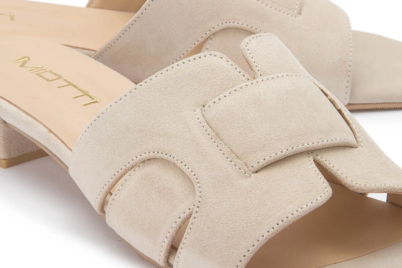 Sandalen|Pantoletten|Horsch Schuhe Pantolette in Übergrößen Beige