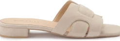 Sandalen|Pantoletten|Horsch Schuhe Pantolette in Übergrößen Beige