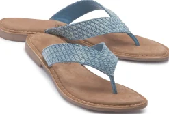 Sandalen|Pantoletten|Horsch Schuhe Pantolette in Übergrößen Blau