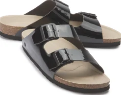 Sandalen|Pantoletten|Horsch Schuhe Pantolette in Übergrößen Schwarz