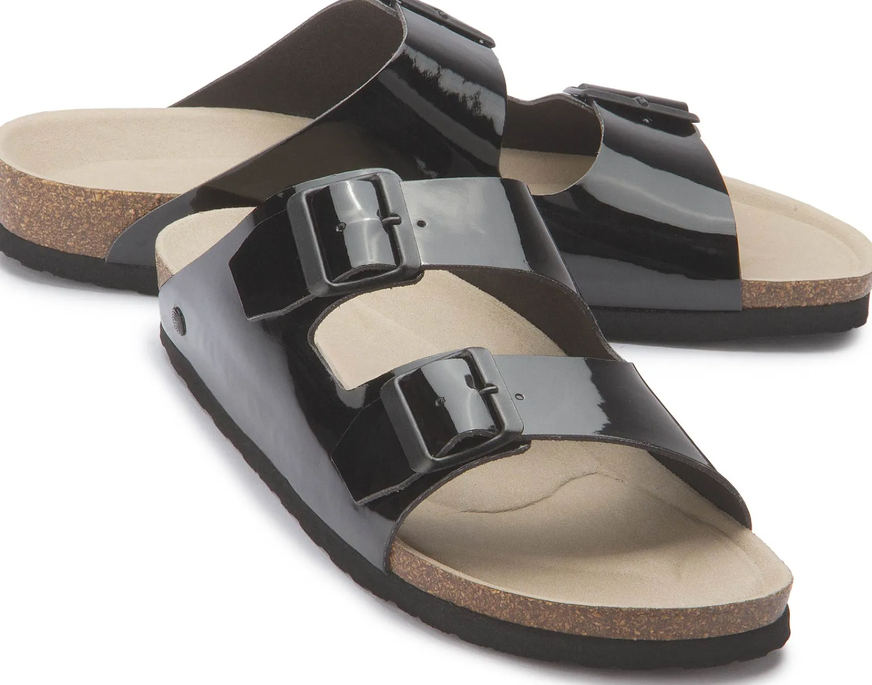 Sandalen|Pantoletten|Horsch Schuhe Pantolette in Übergrößen Schwarz