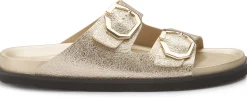 Sandalen|Pantoletten|Horsch Schuhe Pantolette in Übergrößen Gold