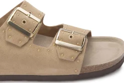 Sandalen|Pantoletten|Horsch Schuhe Pantolette in Übergrößen Beige