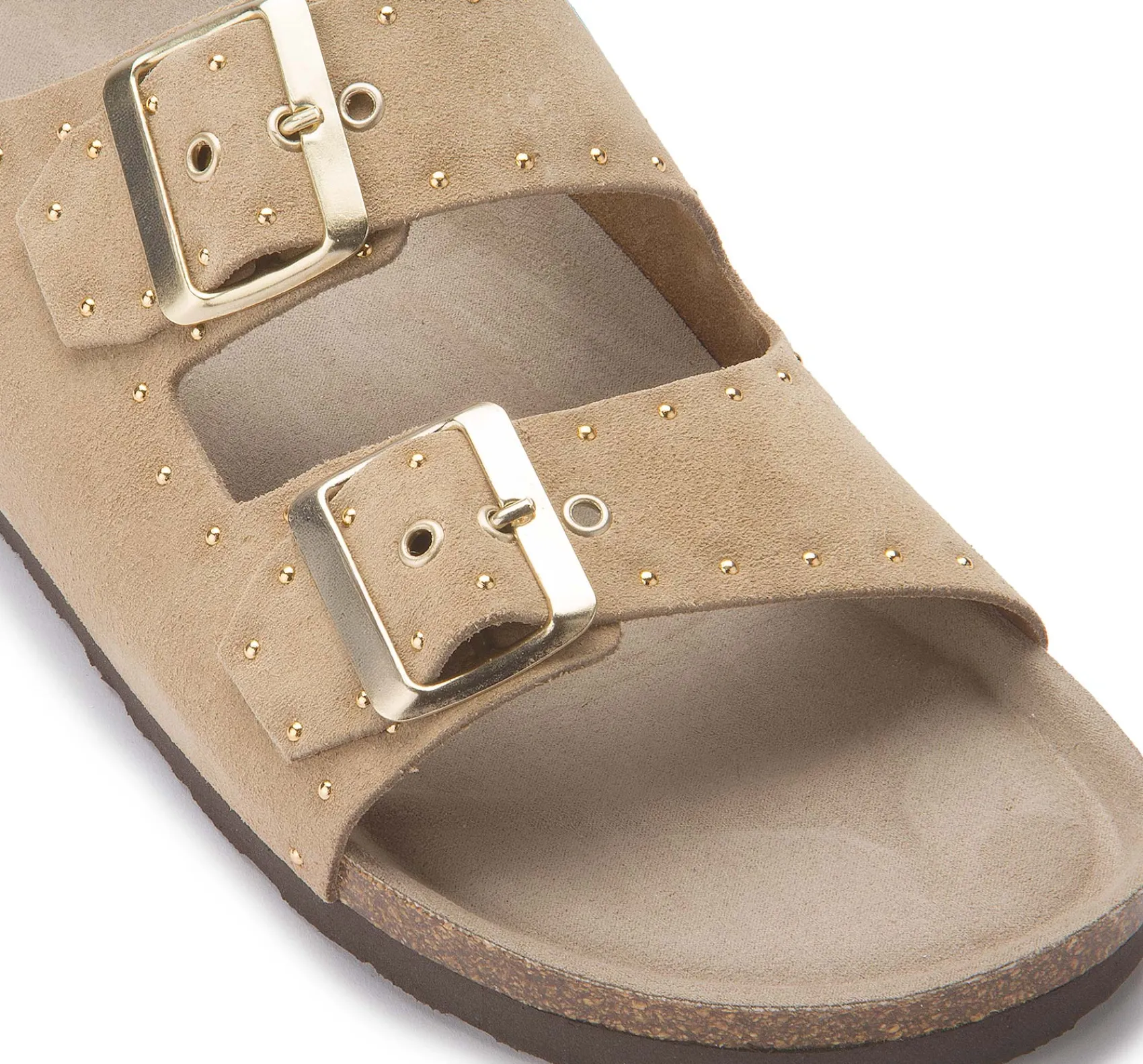 Sandalen|Pantoletten|Horsch Schuhe Pantolette in Übergrößen Beige