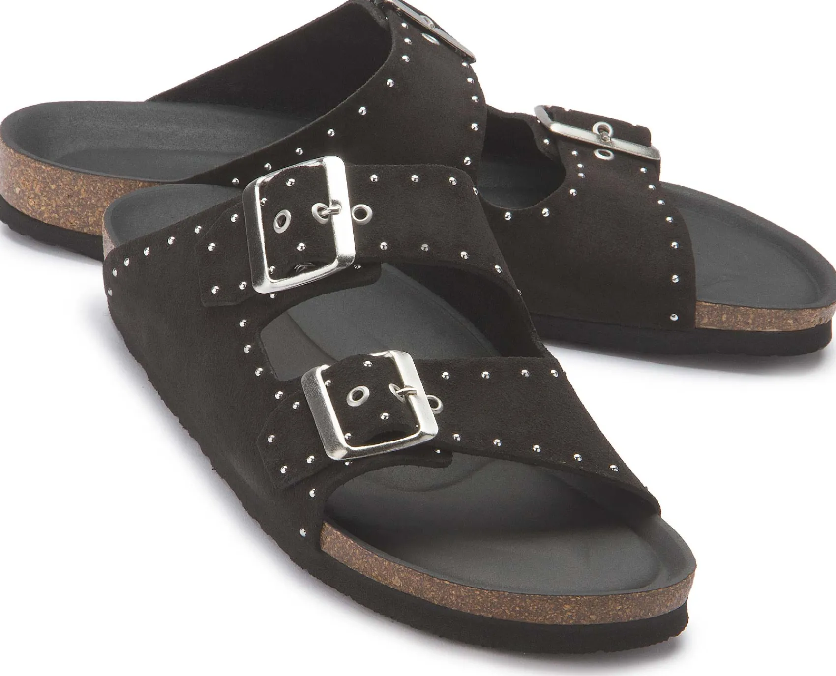 Sandalen|Pantoletten|Horsch Schuhe Pantolette in Übergrößen Schwarz