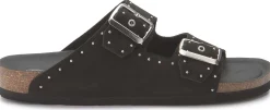Sandalen|Pantoletten|Horsch Schuhe Pantolette in Übergrößen Schwarz