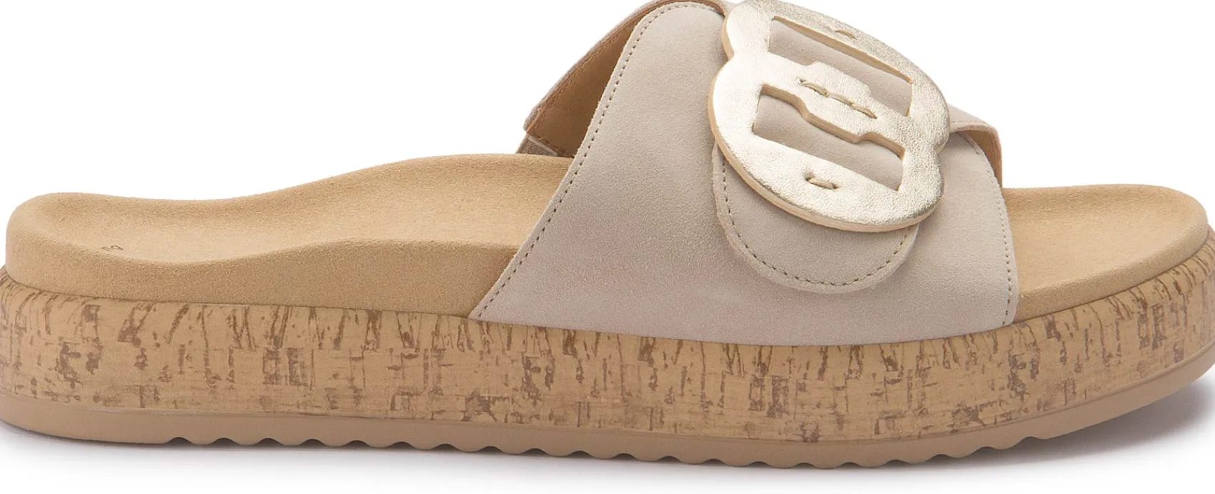 Sandalen|Pantoletten|Gabor Pantolette in Übergrößen Beige